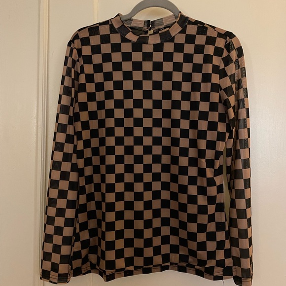 Checkered mesh shirt - Picture 1 of 4